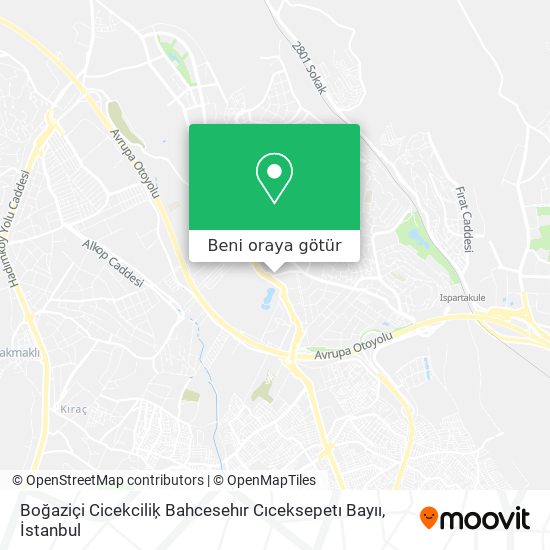 Boğaziçi Cicekciliķ Bahcesehır Cıceksepetı Bayıı harita