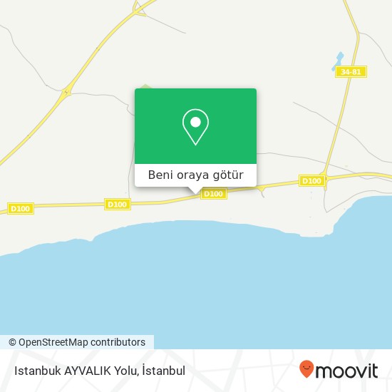 Istanbuk AYVALIK Yolu harita