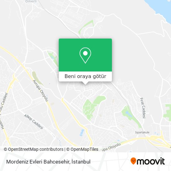 Mordeniz Evleri Bahcesehir harita