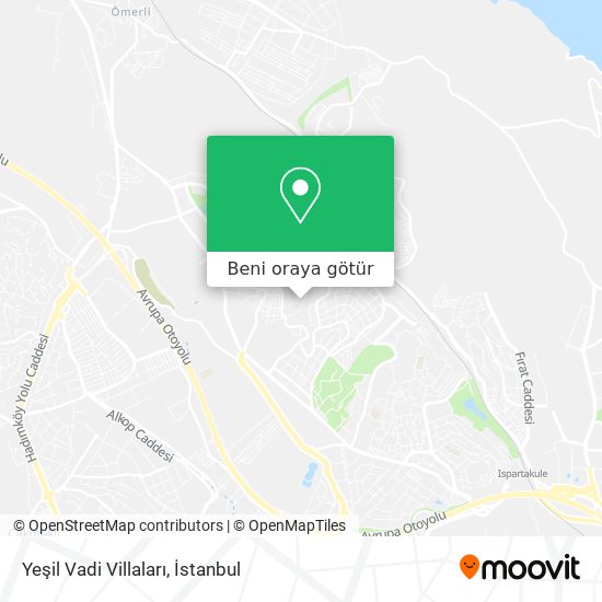 Yeşil Vadi Villaları harita