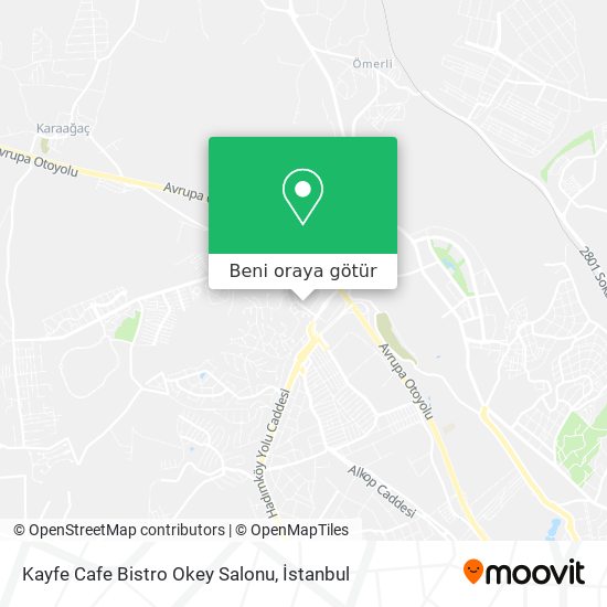 Kayfe Cafe Bistro Okey Salonu harita