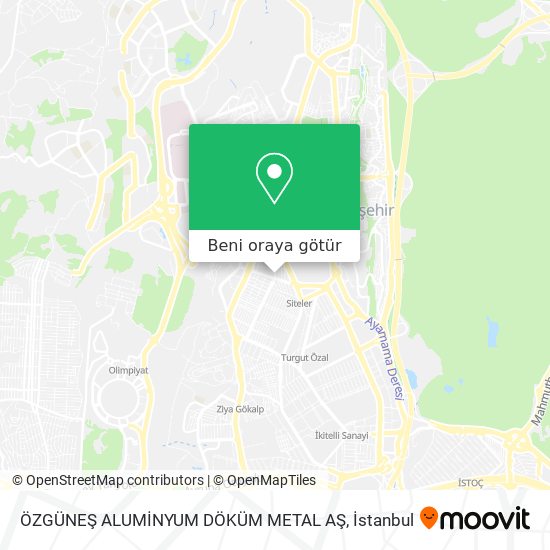 ÖZGÜNEŞ ALUMİNYUM DÖKÜM METAL AŞ harita