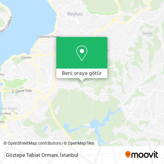 Göztepe Tabiat Ormanı harita