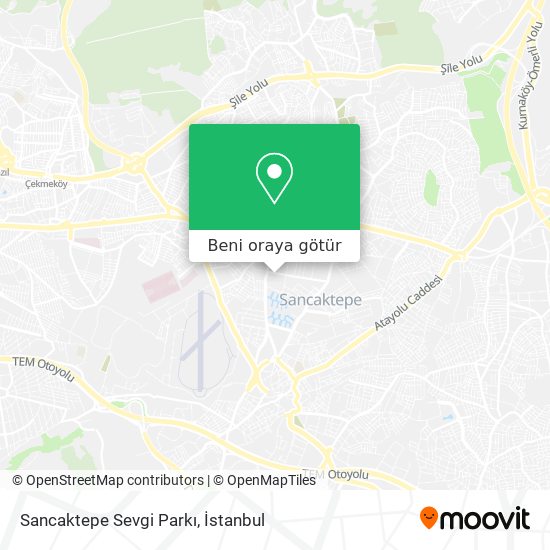 Sancaktepe Sevgi Parkı harita