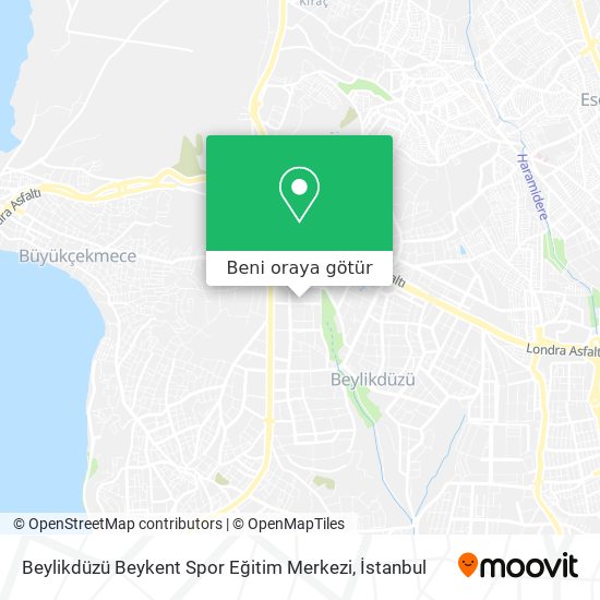 Beylikdüzü Beykent Spor Eğitim Merkezi harita