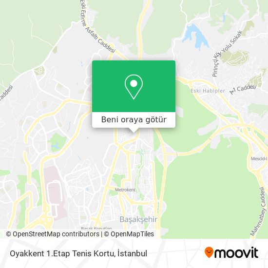 Oyakkent 1.Etap Tenis Kortu harita