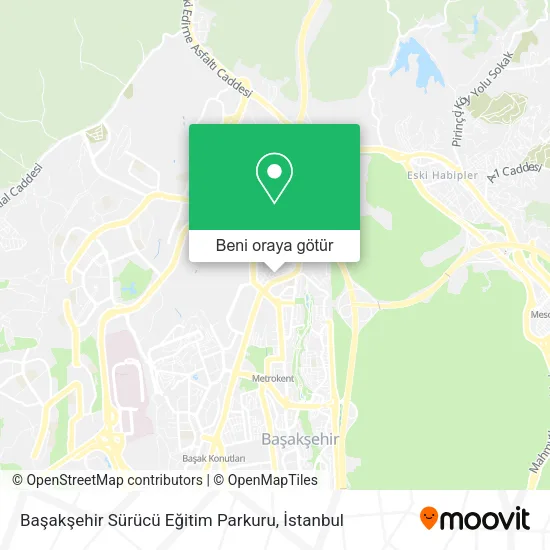 Başakşehir Sürücü Eğitim Parkuru harita