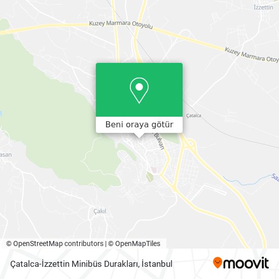 Çatalca-İzzettin Minibüs Durakları harita