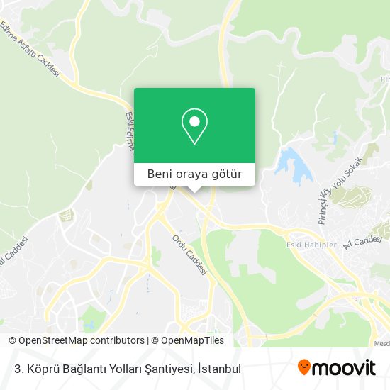 3. Köprü Bağlantı Yolları Şantiyesi harita