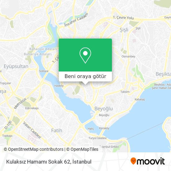 Kulaksız Hamamı Sokak 62 harita