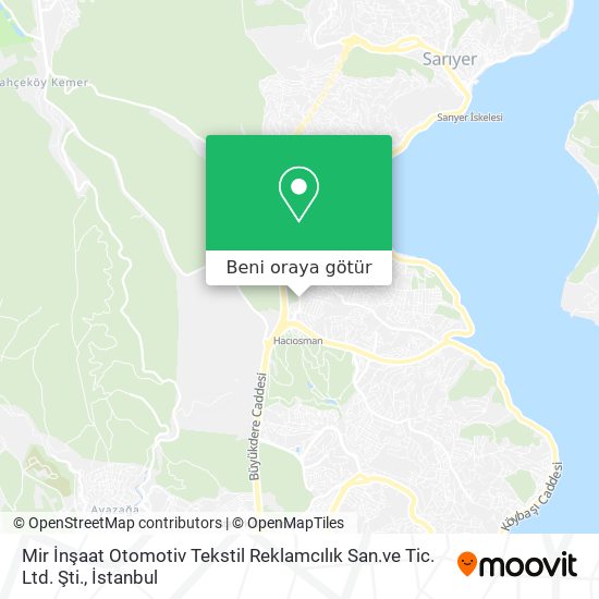 Mir İnşaat Otomotiv Tekstil Reklamcılık San.ve Tic. Ltd. Şti. harita