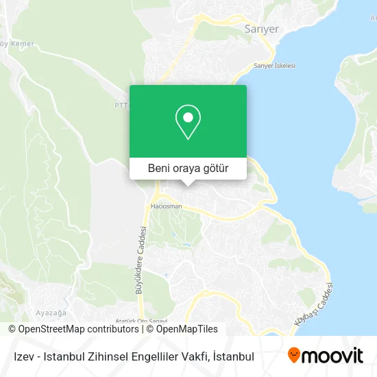 Izev - Istanbul Zihinsel Engelliler Vakfi harita