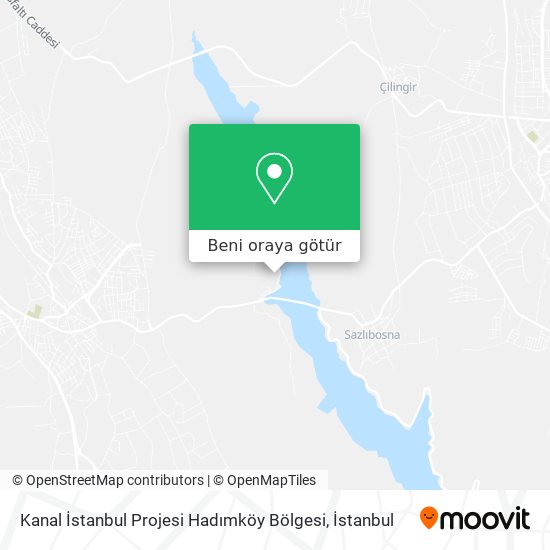 Kanal İstanbul Projesi Hadımköy Bölgesi harita