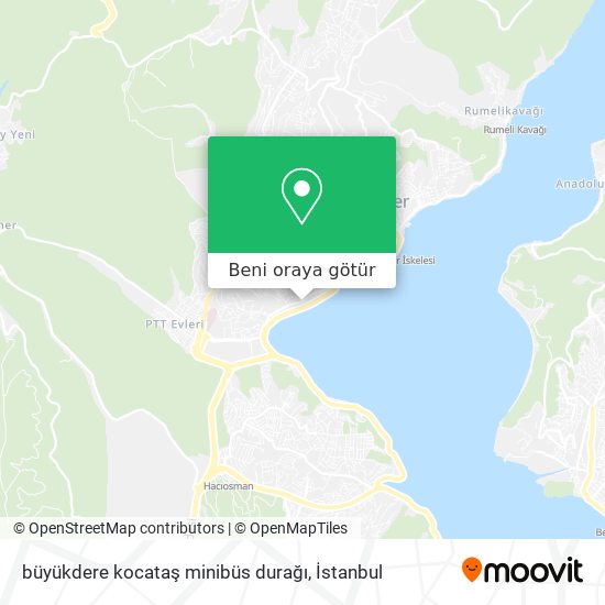 büyükdere kocataş minibüs durağı harita