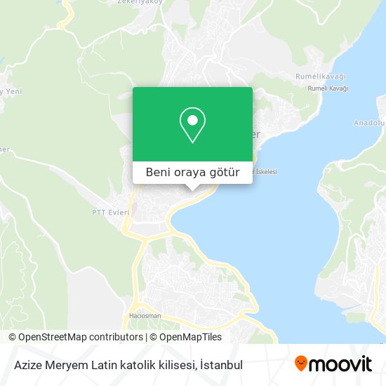 Azize Meryem Latin katolik kilisesi harita