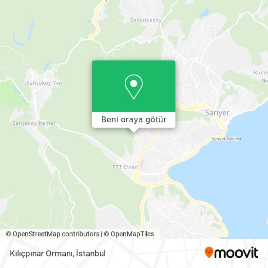 Kılıçpınar Ormanı harita