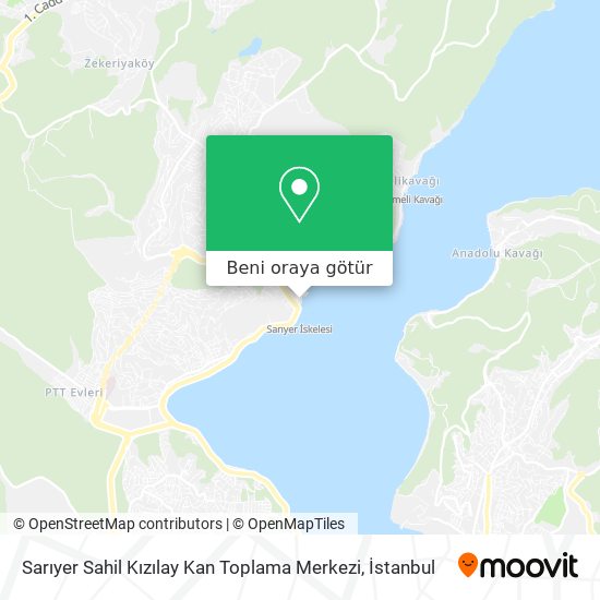 Sarıyer Sahil Kızılay Kan Toplama Merkezi harita