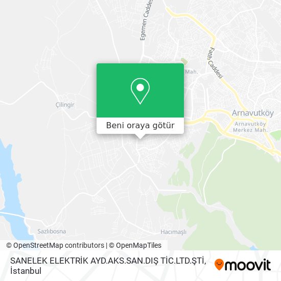 SANELEK ELEKTRİK AYD.AKS.SAN.DIŞ TİC.LTD.ŞTİ harita