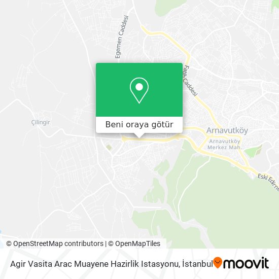 Agir Vasita Arac Muayene Hazirlik Istasyonu harita