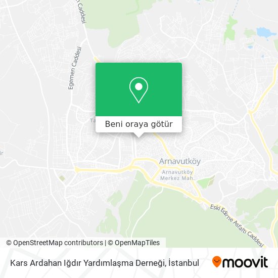Kars Ardahan Iğdır Yardımlaşma Derneği harita