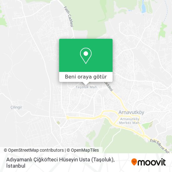 Adıyamanlı Çiğköfteci Hüseyin Usta (Taşoluk) harita