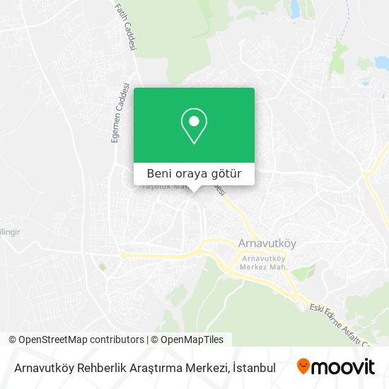 Arnavutköy Rehberlik Araştırma Merkezi harita