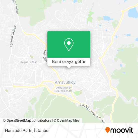 Hanzade Parkı harita