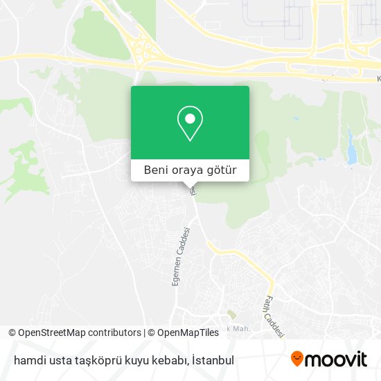 hamdi usta taşköprü kuyu kebabı harita