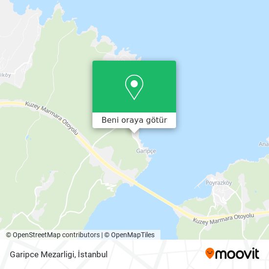 Garipce Mezarligi harita