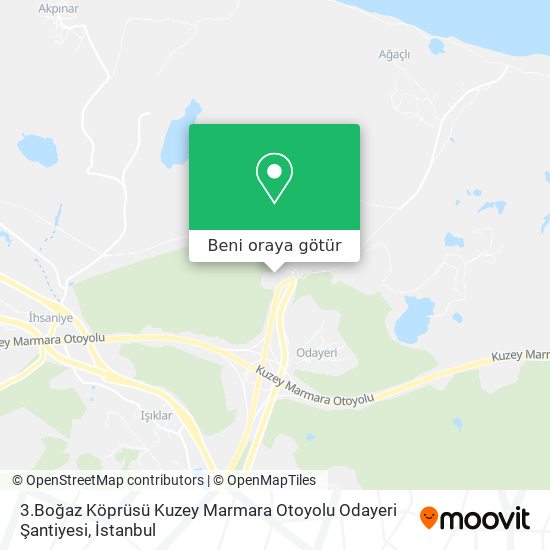 3.Boğaz Köprüsü Kuzey Marmara Otoyolu Odayeri Şantiyesi harita