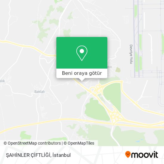 ŞAHİNLER ÇİFTLİĞİ harita