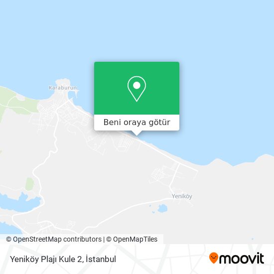 Yeniköy Plajı Kule 2 harita
