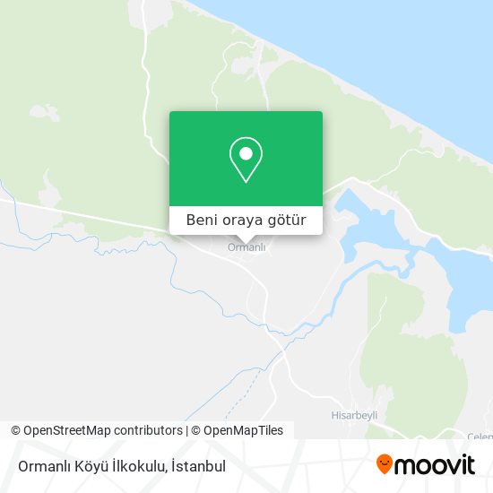 Ormanlı Köyü İlkokulu harita