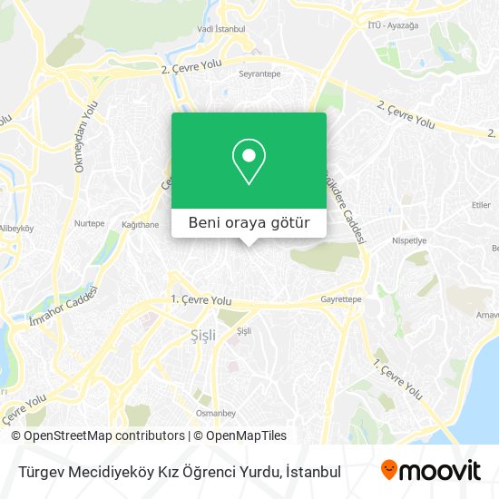 Türgev Mecidiyeköy Kız Öğrenci Yurdu harita