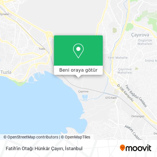 Fatih'in Otağı Hünkâr Çayırı harita