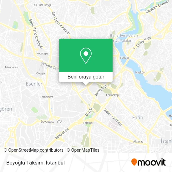 Beyoğlu Taksim harita
