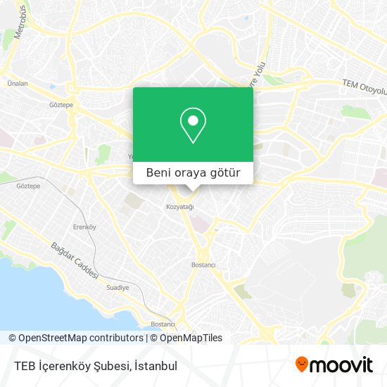 TEB İçerenköy Şubesi harita
