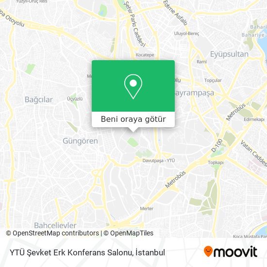 YTÜ Şevket Erk Konferans Salonu harita
