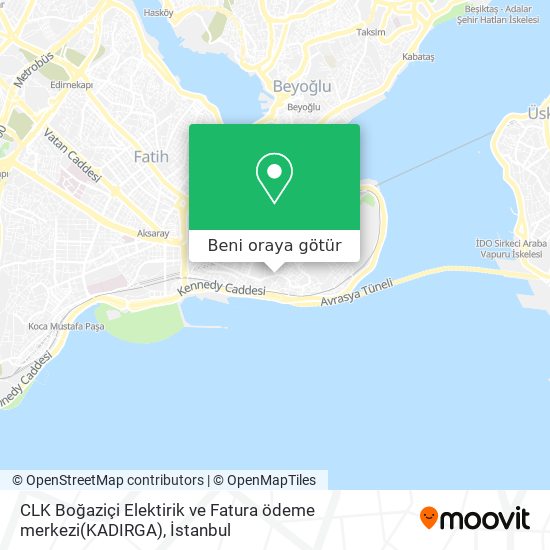 CLK Boğaziçi Elektirik ve  Fatura ödeme merkezi(KADIRGA) harita