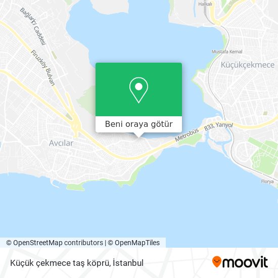 Küçük çekmece taş köprü harita