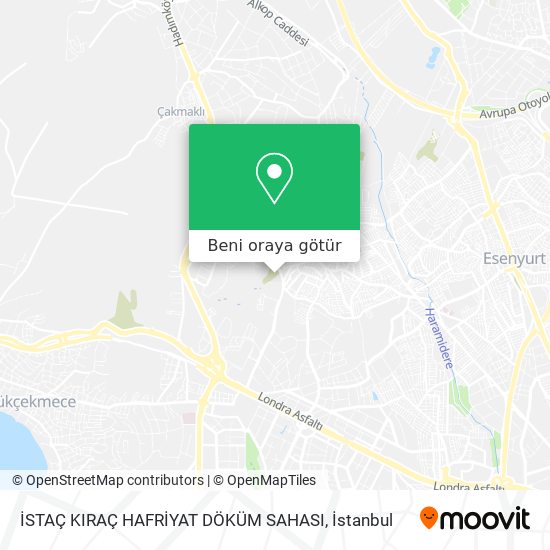 İSTAÇ KIRAÇ HAFRİYAT DÖKÜM SAHASI harita