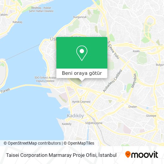 Taisei Corporation Marmaray Proje Ofisi harita