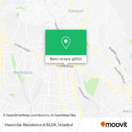 Hasırcılar Residence A BLOK harita