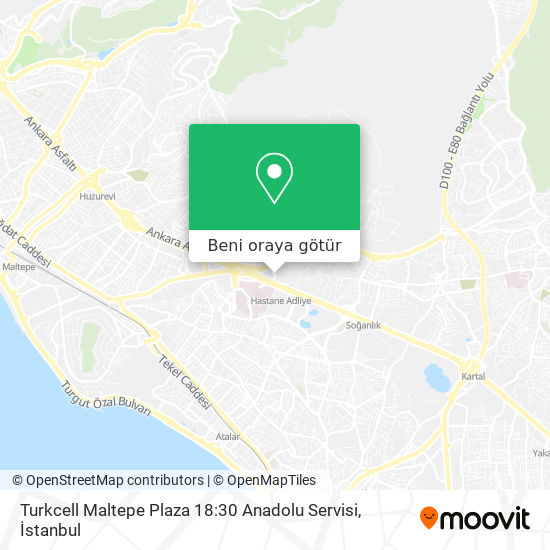 Turkcell Maltepe Plaza 18:30 Anadolu Servisi harita