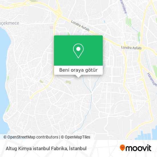 Altug Kimya istanbul Fabrika harita