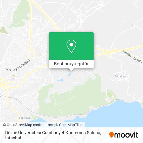 Düzce Üniversitesi Cumhuriyet Konferans Salonu harita