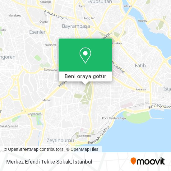 Merkez Efendi Tekke Sokak harita