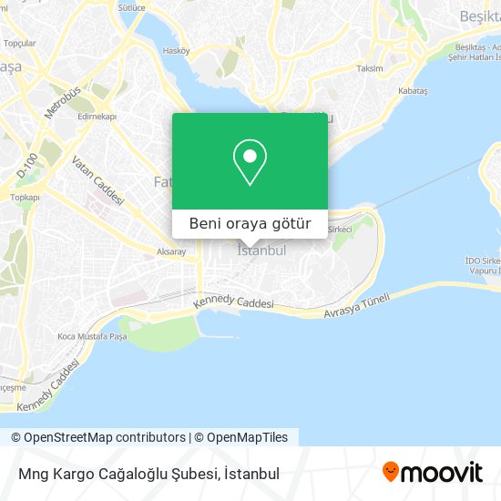 Mng Kargo Cağaloğlu Şubesi harita
