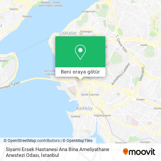 Siyami Ersek Hastanesi Ana Bina Ameliyathane Anestezi Odası harita