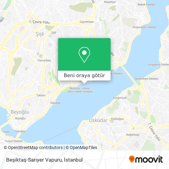 Beşiktaş-Sarıyer Vapuru harita